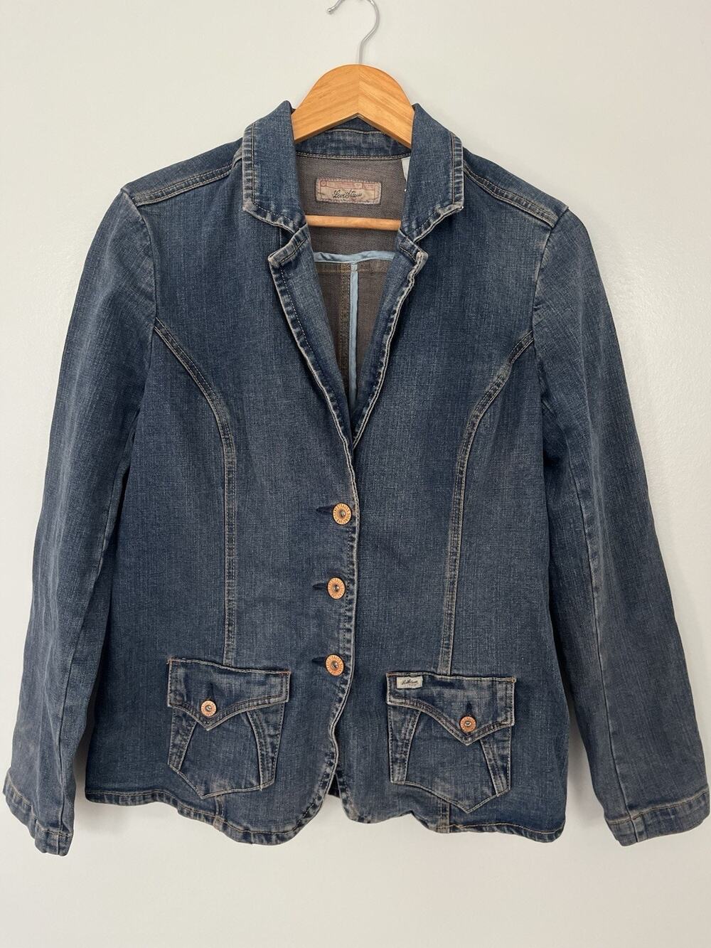 Levi Strauss Signature Denim Blazer Women Size Large